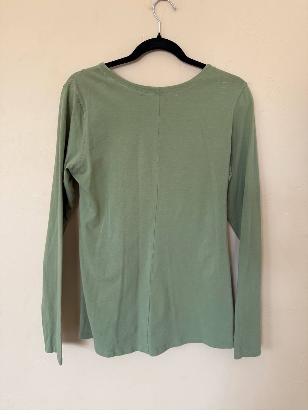 Twist Front Long Sleeve Top Athleta Sage Green Stretch Medium - Picture 8 of 9